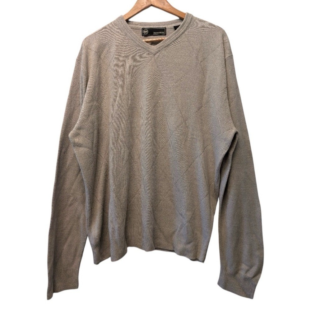 Weatherproof | 100% Acrylic V-Neck Pullover Sweater Minimalist Neutral‎ Size XL